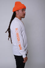 Load image into Gallery viewer, Homegrown Long Sleeve T-Shirt (White/Orange)

